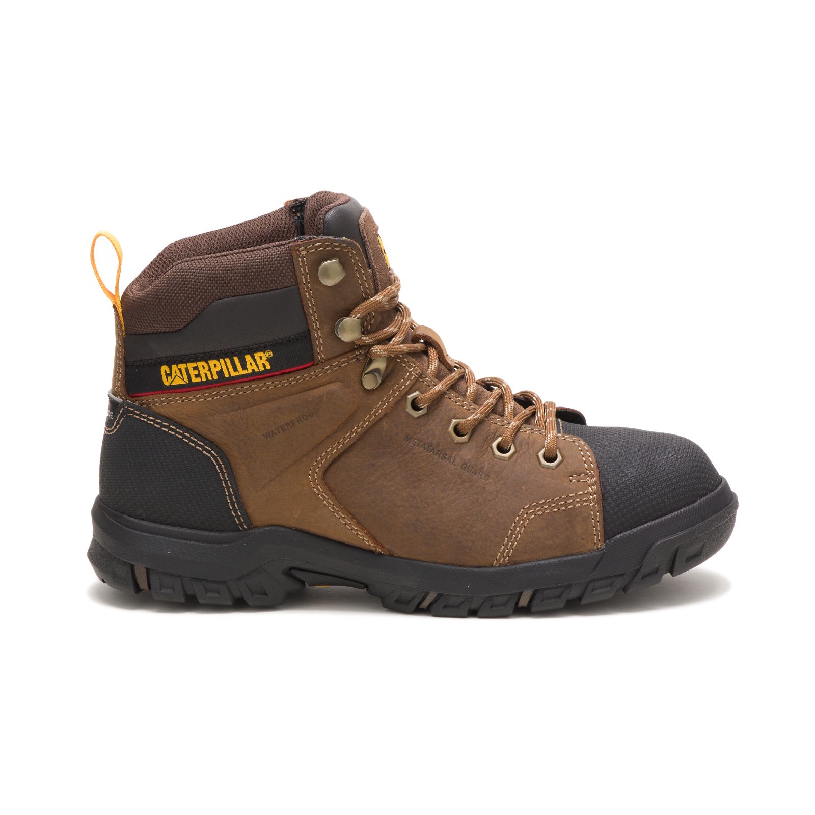 Caterpillar Boots Pakistan - Caterpillar Wellspring Waterproof Metatarsal Guard Steel Toe Womens Work Boots Brown (294536-GAF)